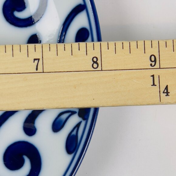 Pier 1 Set of 2 Replacement Butterfly Porcelain 6" Plates Blue Red Floral - Picture 6 of 6